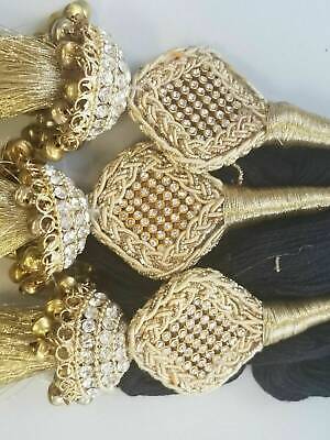 Indian punjabi pranda mehndi jagoo charms bridal patiala paranda hair braid a22