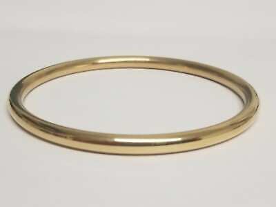 Sikh Brass Kara 22ct Gold look Smooth Round Sikh Singh Kaur khalsa Bangle K7A